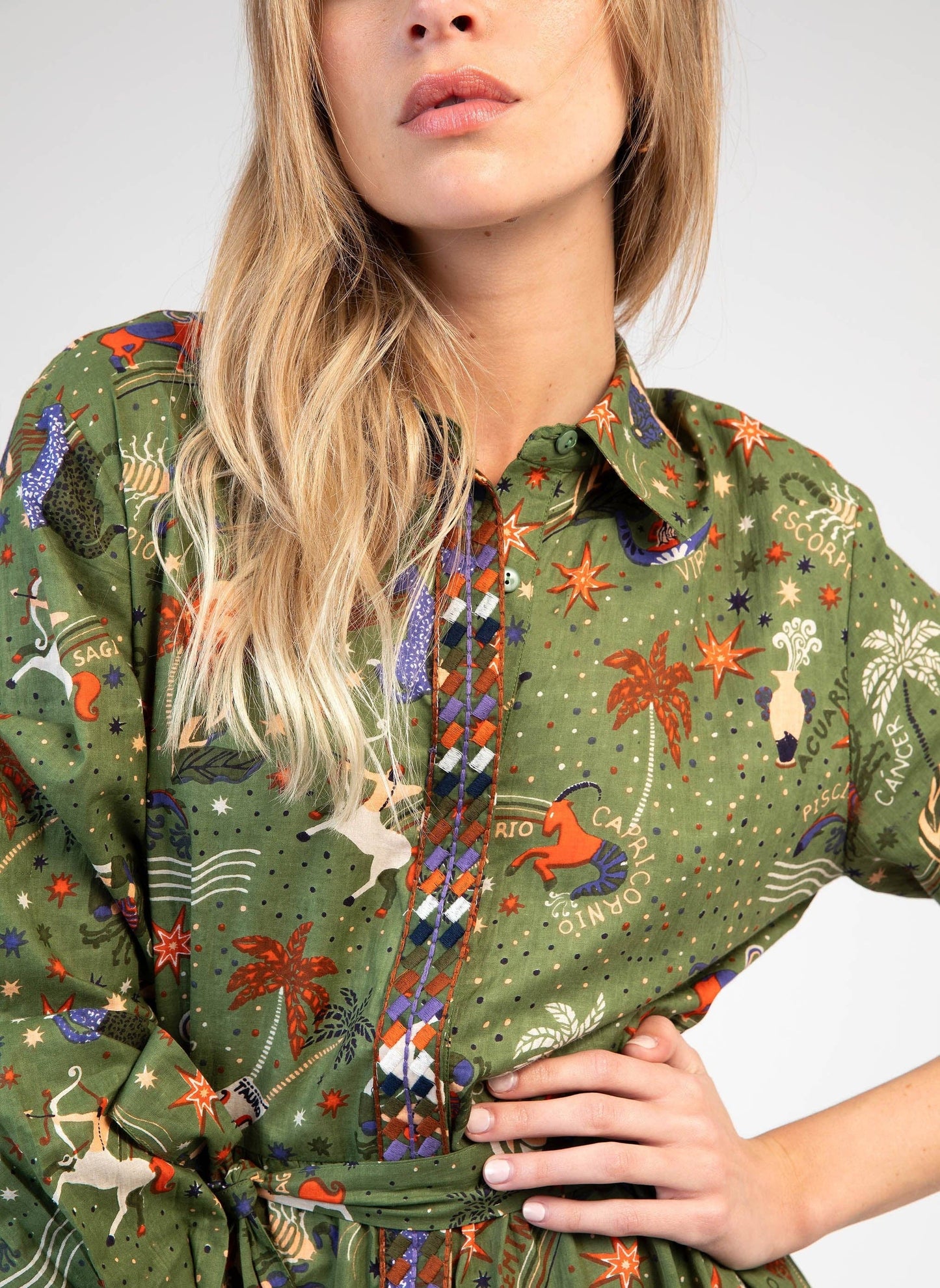 OLINDO LONG DRESS circa olive: L