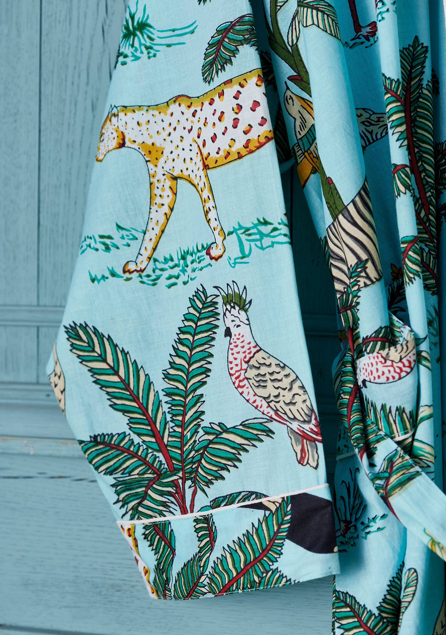 Jungle Print Dressing Gown - Blue: Large/Extra Large(LXL)