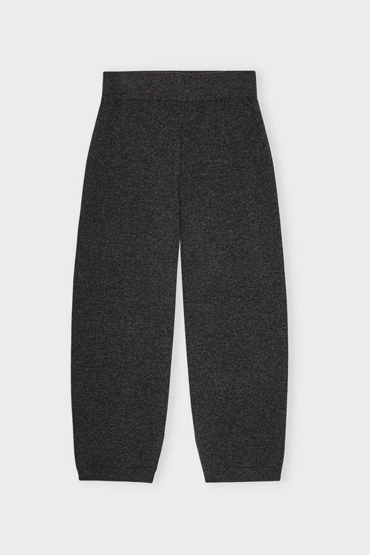 Yours knit pants merino: Charcoal melange / S