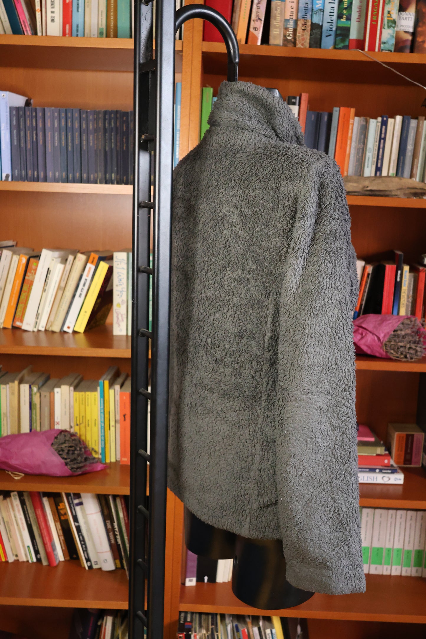 Fluffy grey Patagonia fleece jacket