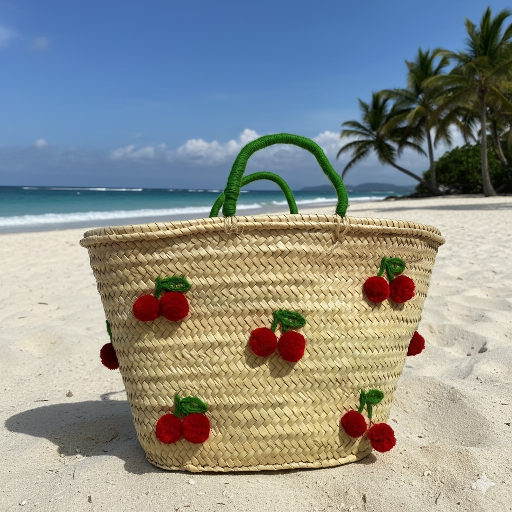 French basket bag, Natural Bag, Beach Bag, Handmade Bag