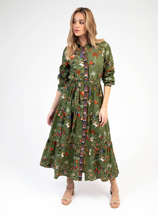 OLINDO LONG DRESS circa olive: L