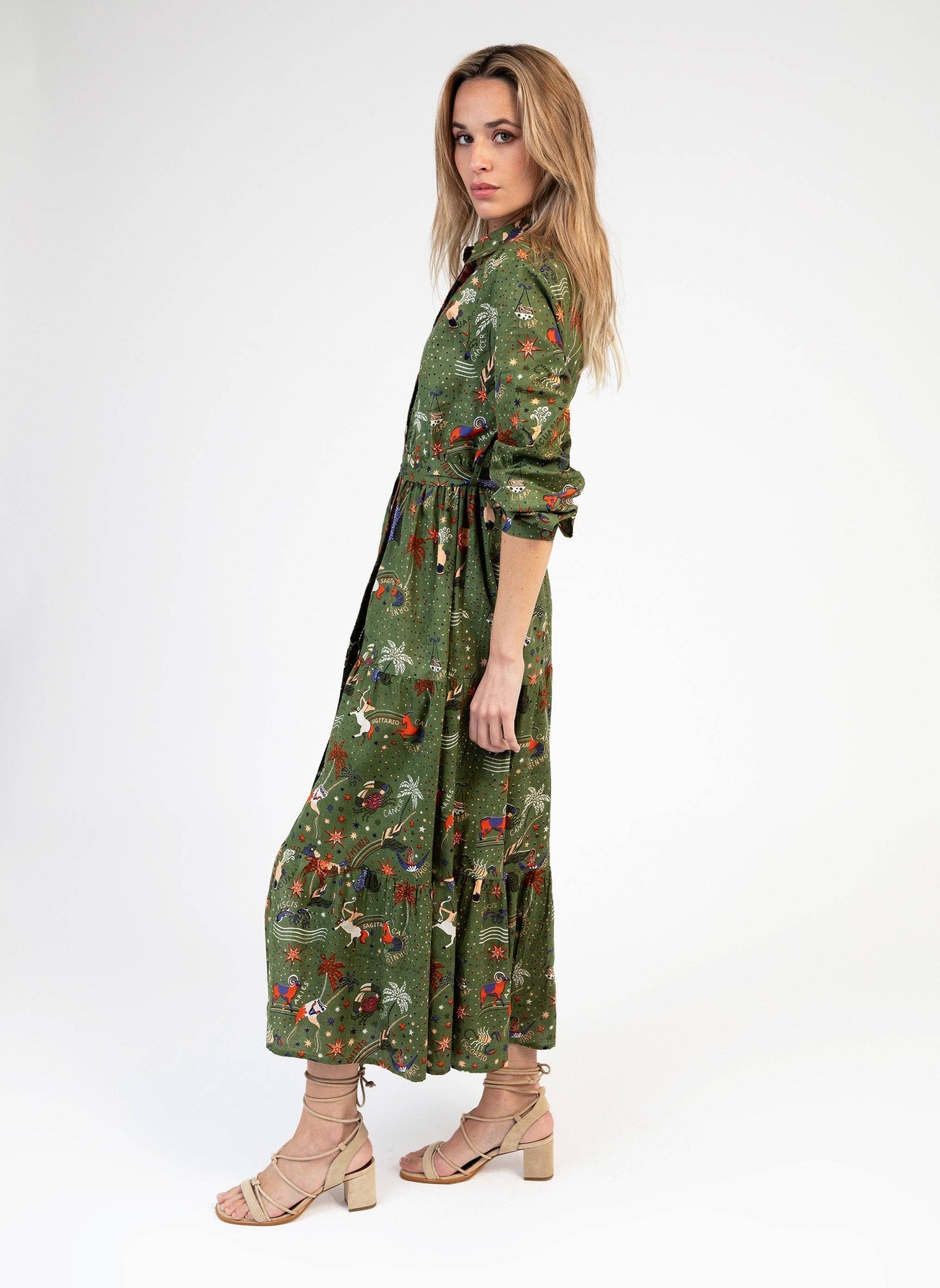 OLINDO LONG DRESS circa olive: L