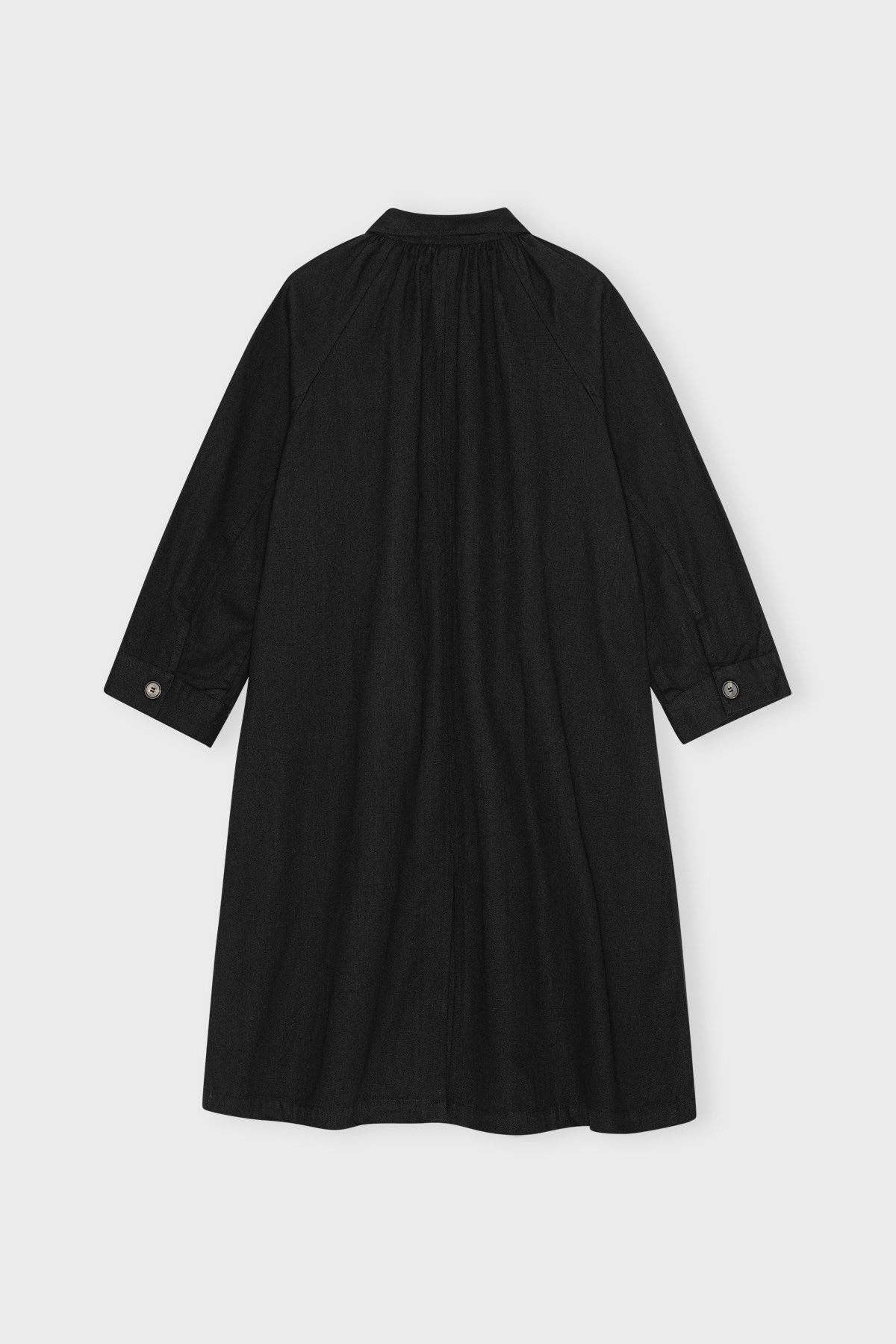 Cappotto lungo Eloise moshi moshi mind in tela di cotone biologico, nero, taglia M