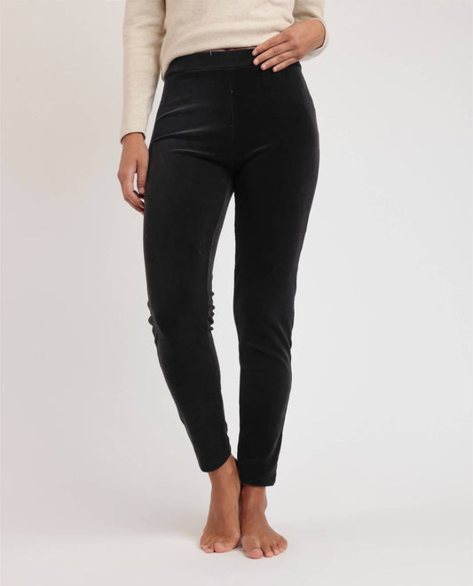 CORDUROY STRETCH TROUSERS: BLACK / S