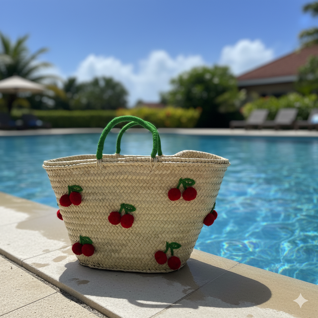 French basket bag, Natural Bag, Beach Bag, Handmade Bag
