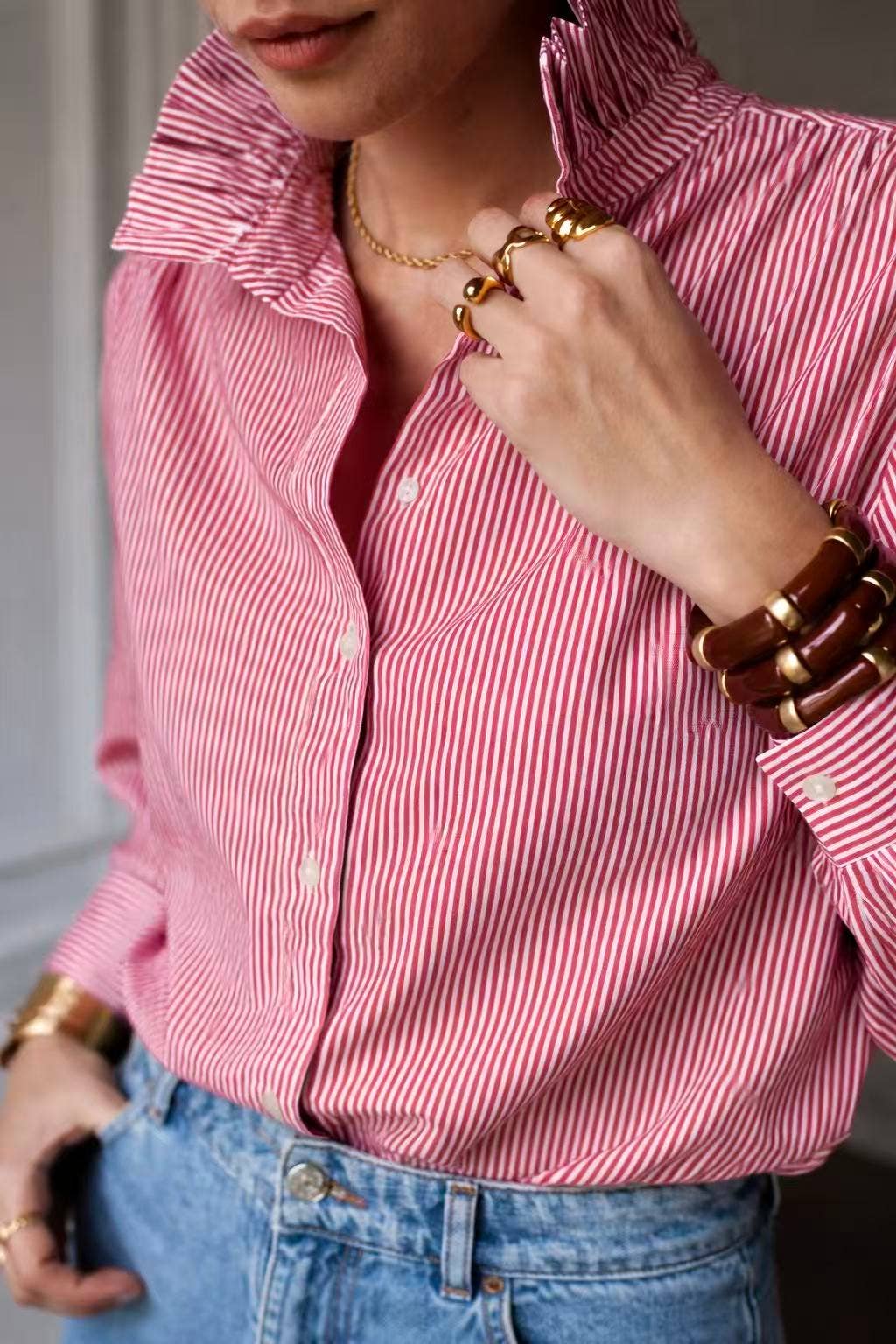 Nancy Shirt: Pink / S/M