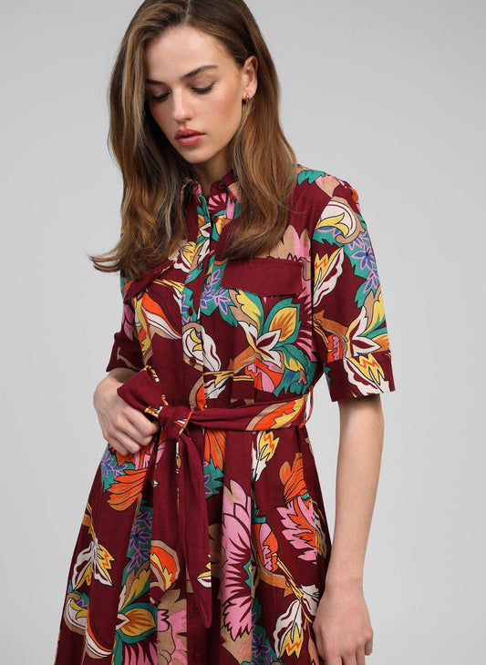 LONG DRESS OSMINE jaba cherry: S