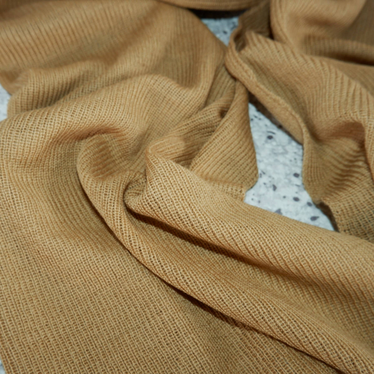 100% Merino wool scarf for men or women - Unisex beige wool: Beige