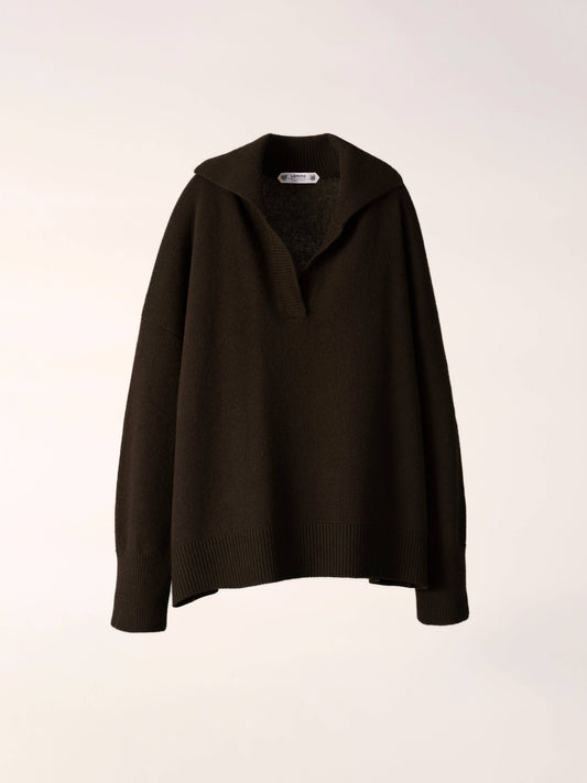 Polo maxi Lèmme color moka in cashmere mix