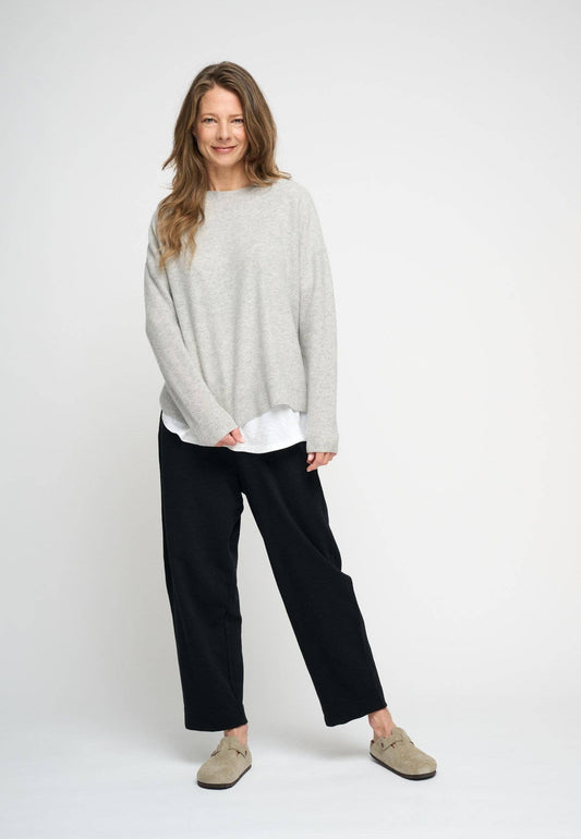 Maglia Molly moshi moshi mind in lana merino, grigio chiaro melange