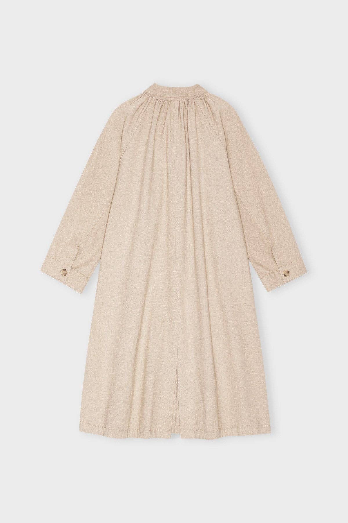 Cappotto lungo Eloise moshi moshi mind in tela di cotone biologico, beige, taglia L