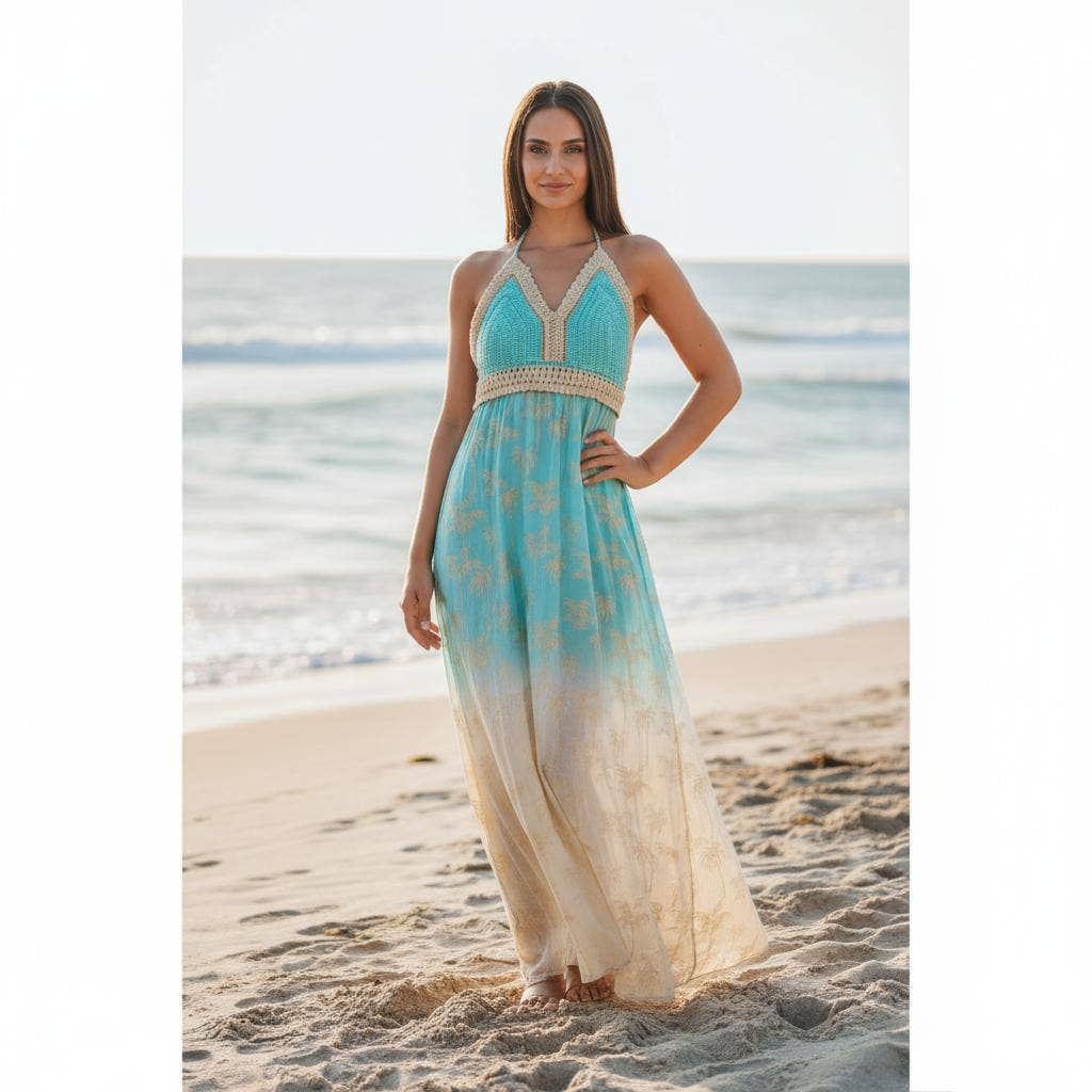 Long Midi Dress Azul / S