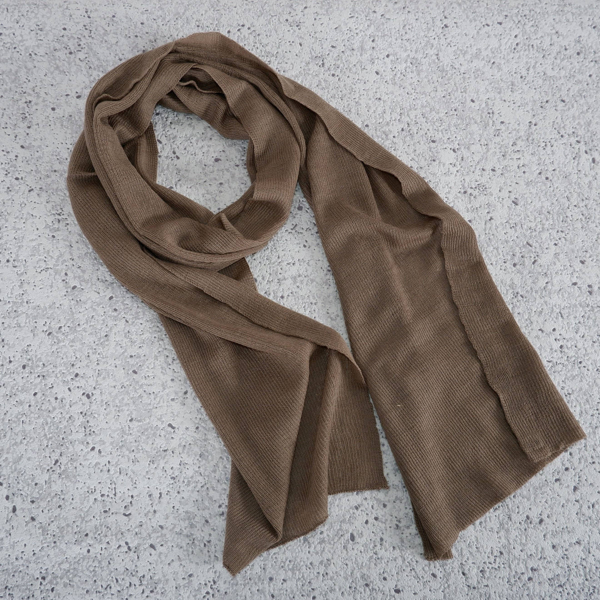 100% Merino wool scarf for men or women - Unisex beige wool: Beige
