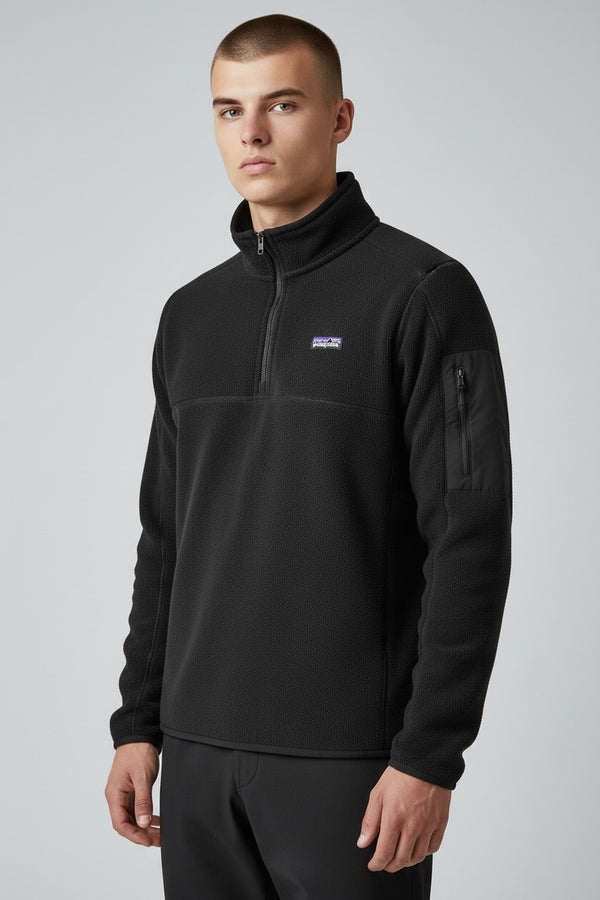 Black Patagonia pile jacket