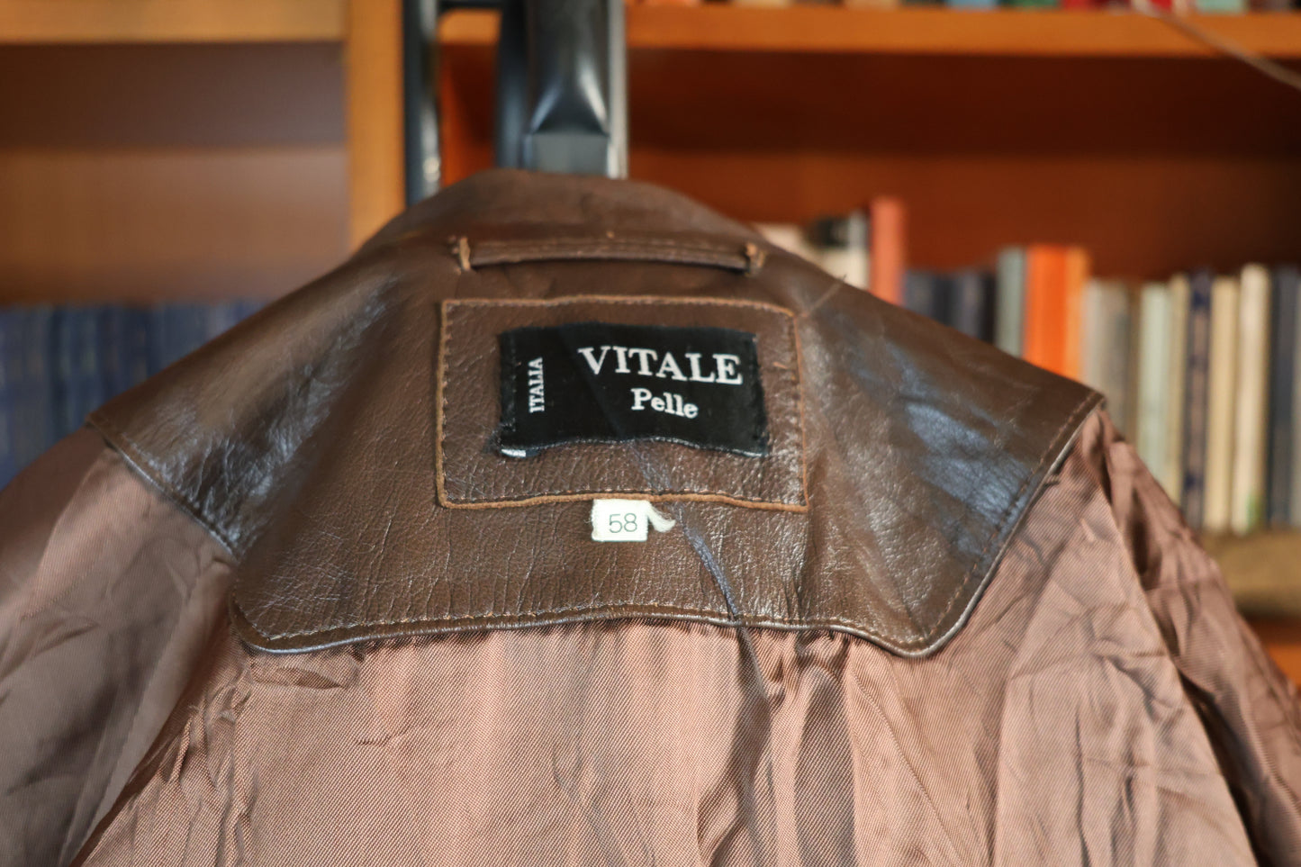 Bomber in pelle marrone