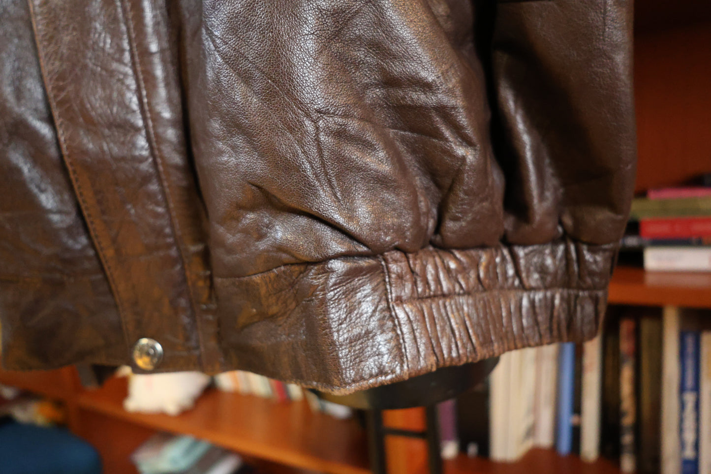 Bomber in pelle marrone
