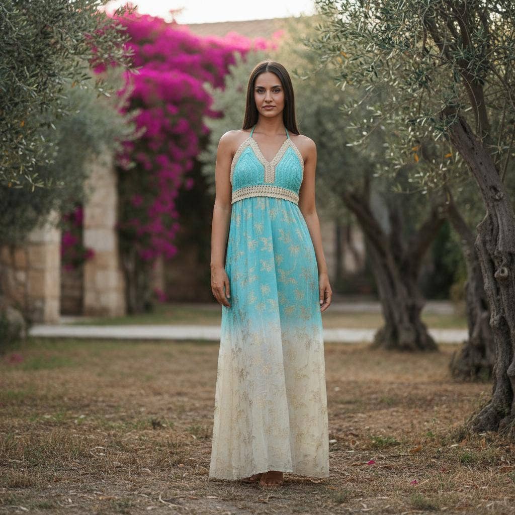 Long Midi Dress Azul / S