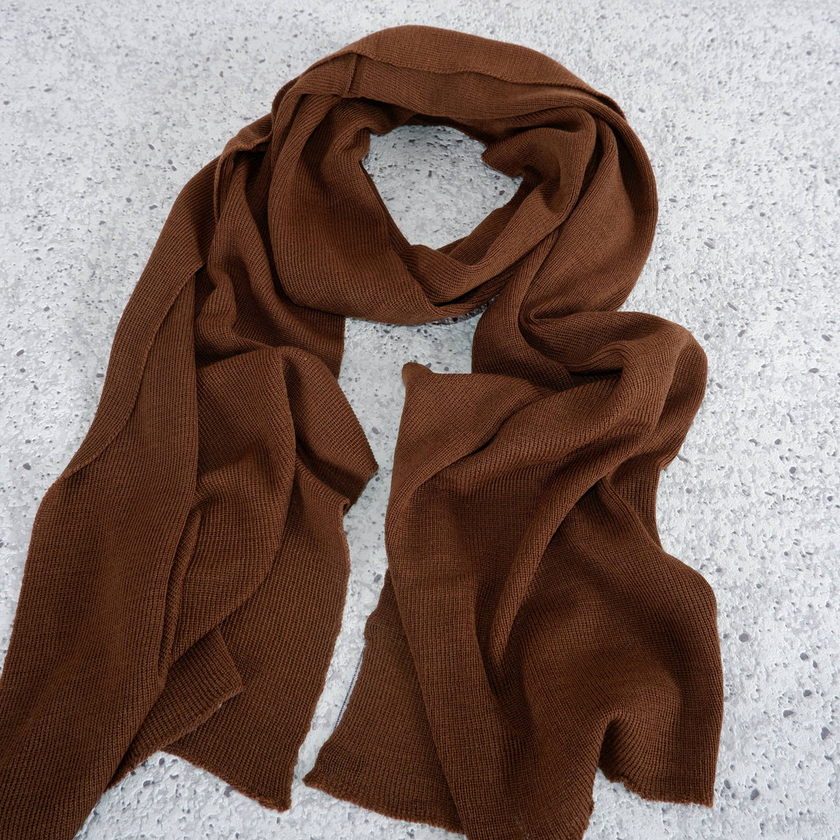 100% Merino wool scarf for men or women - Unisex beige wool: Beige