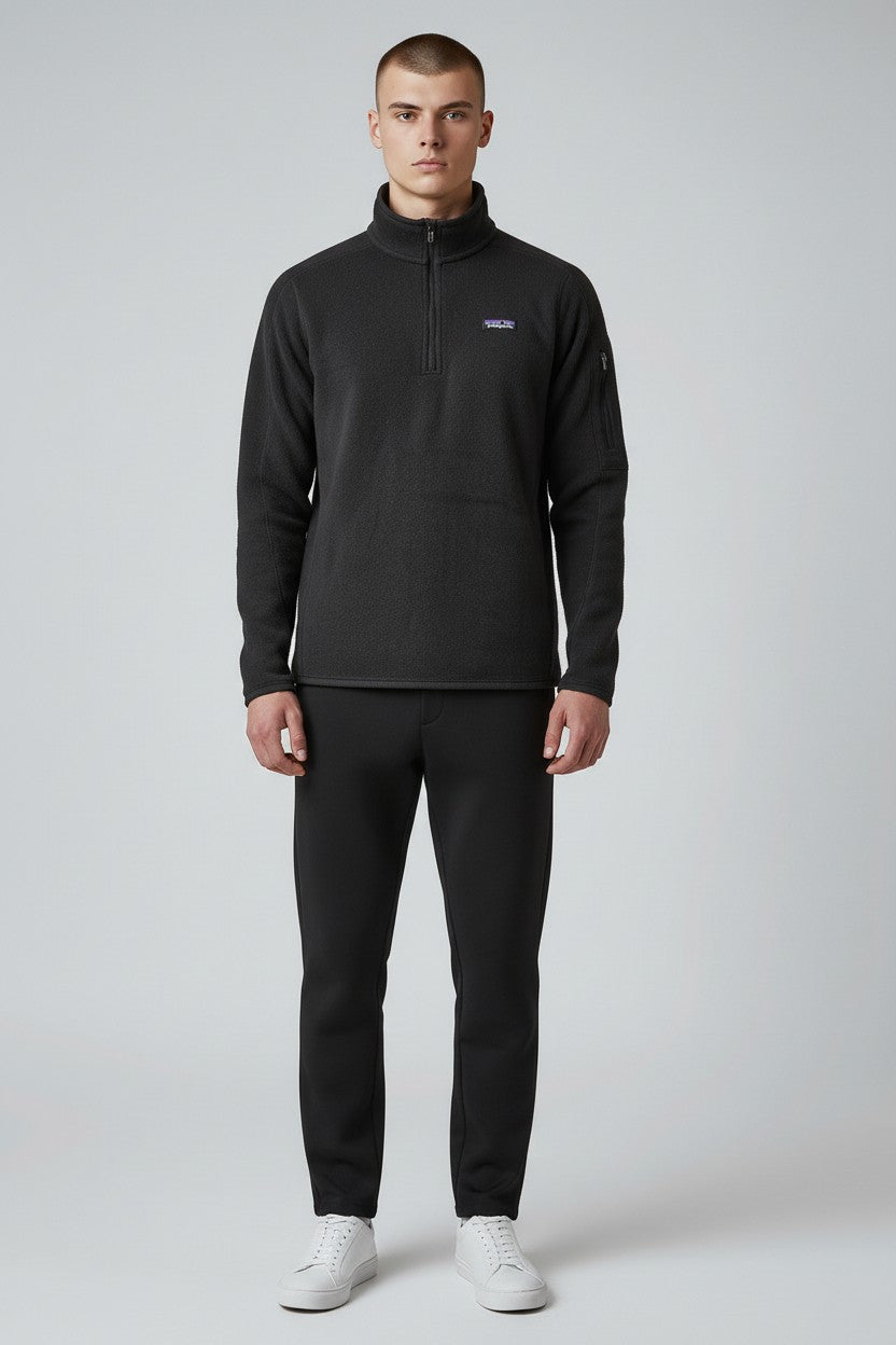 Black Patagonia fleece jacket