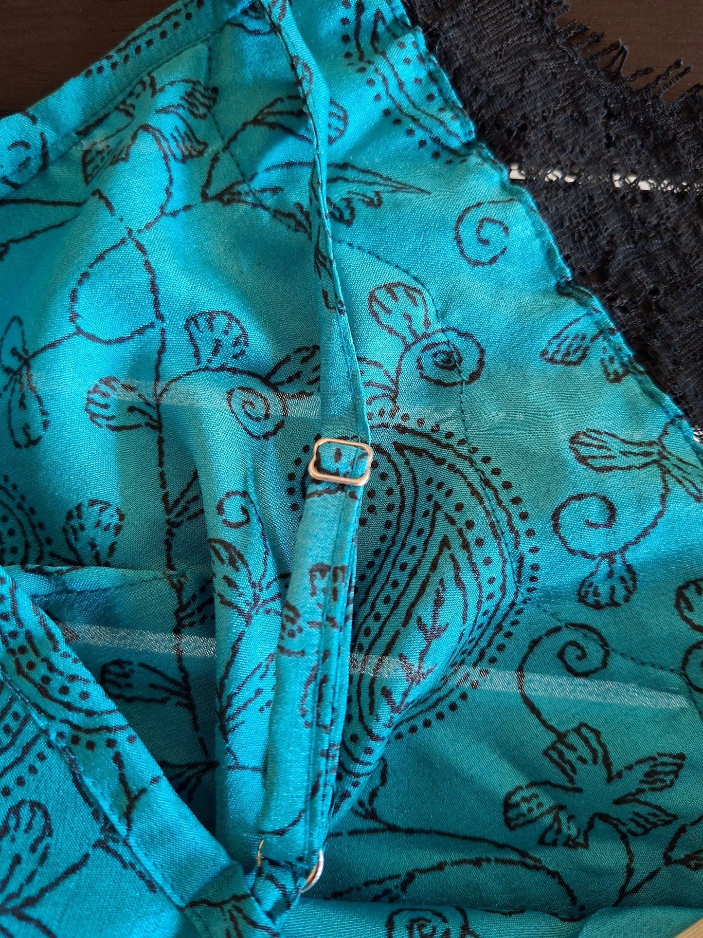 Pigiama corto nero e azzurro I was a Sari