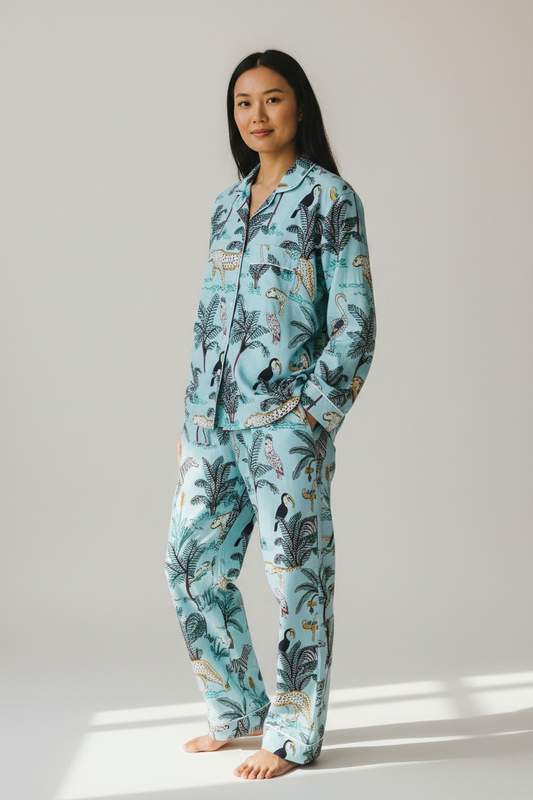 Jungle Pigiama azzurro