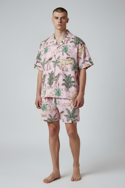 Jungle Pigiama short rosa
