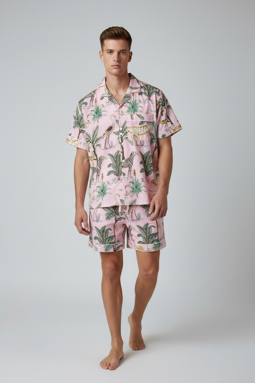 Jungle Pigiama short rosa
