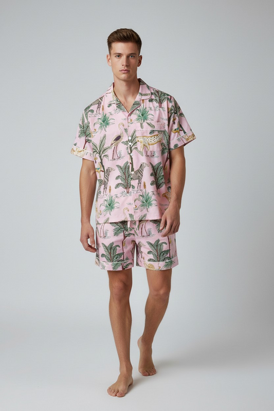 Jungle Pigiama short rosa