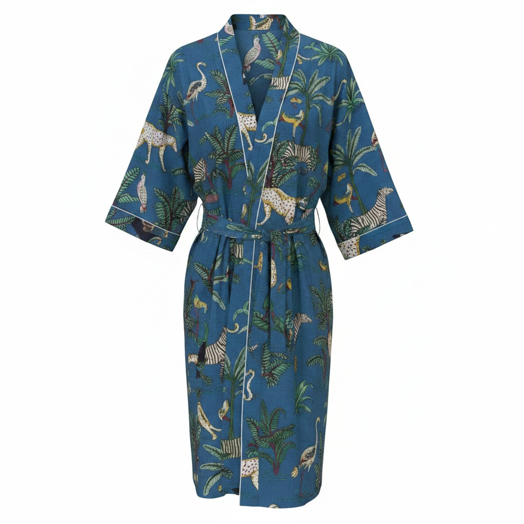 Jungle Kimono blu