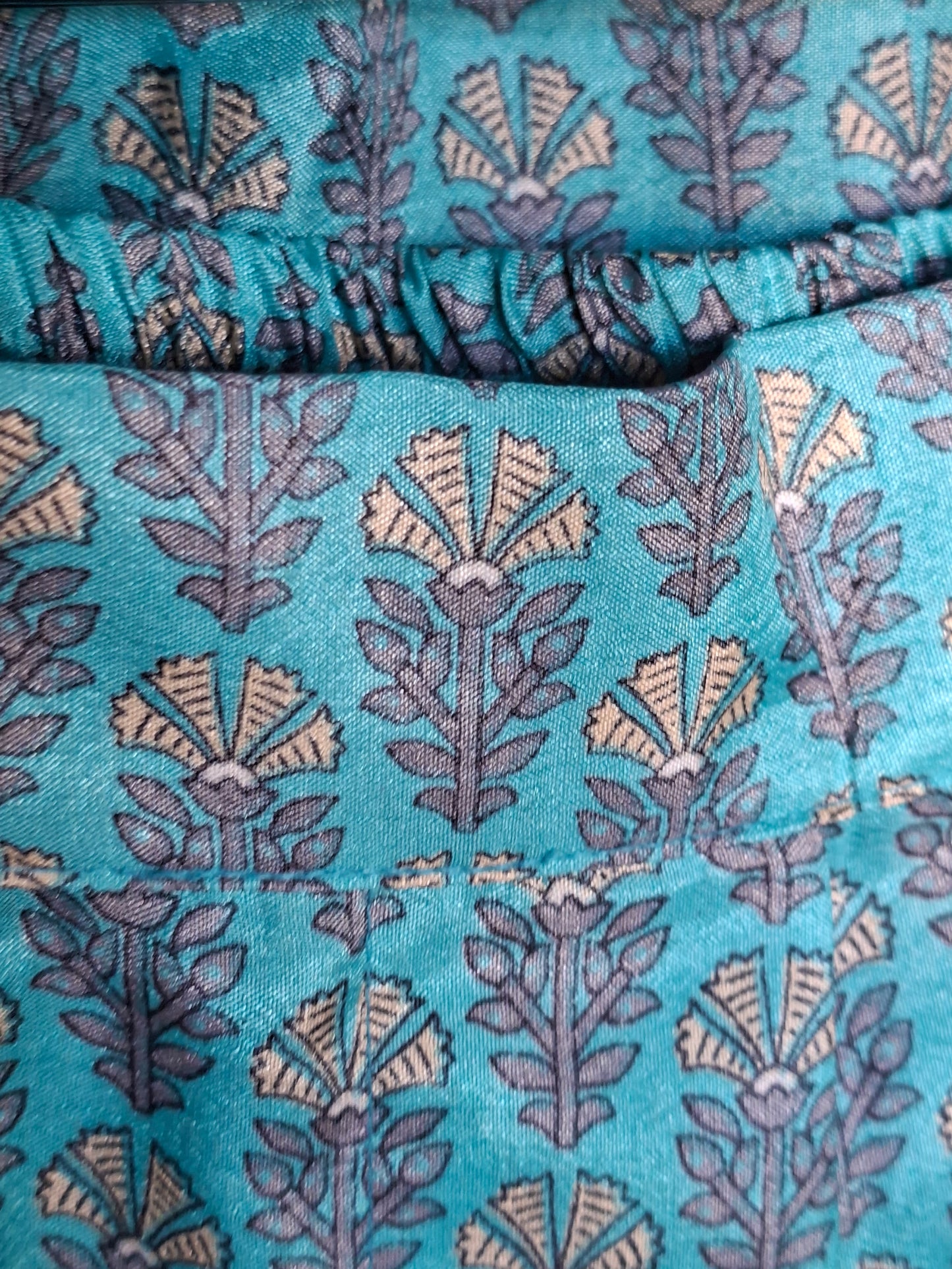 Set coordinato azzurro I Was A Sari sustainable fashion sets, L