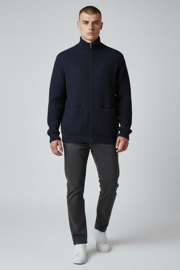 Blue sweater with big pockets