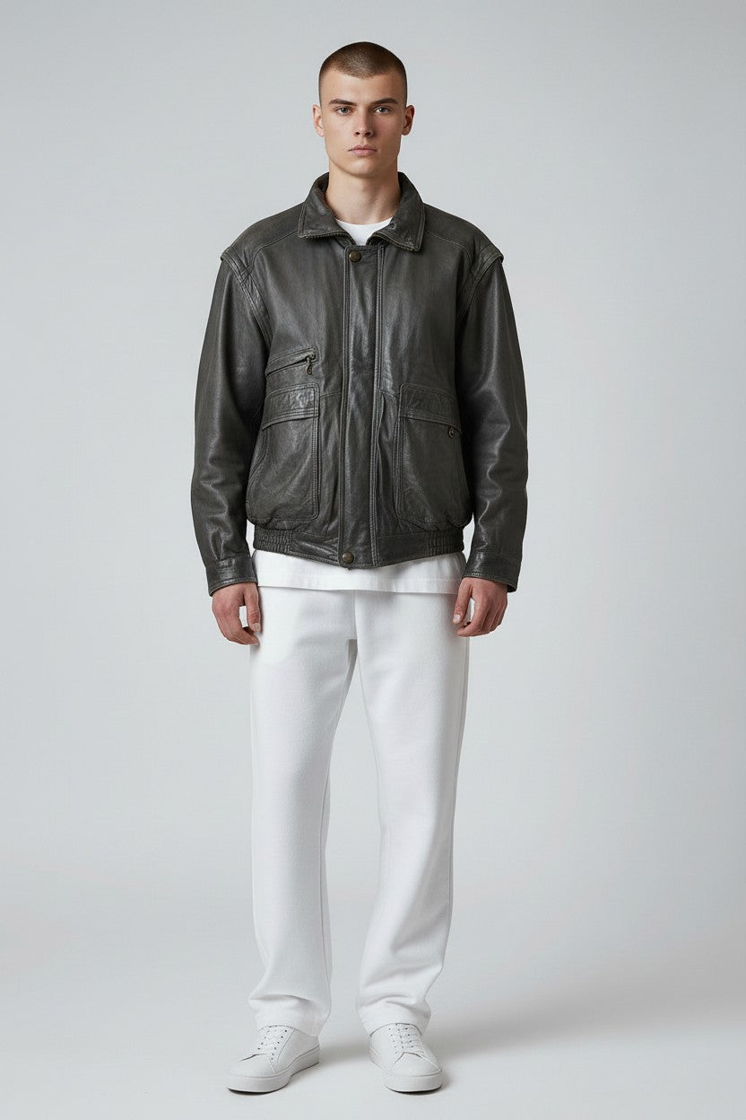 Giacca in pelle vintage canadese