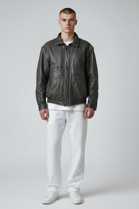 Giacca in pelle vintage canadese