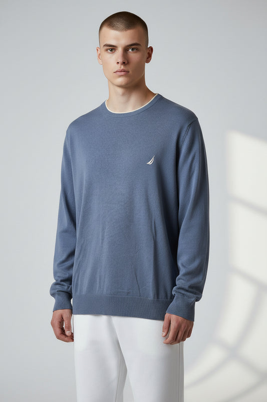Maglione girocollo azzurro chiaro