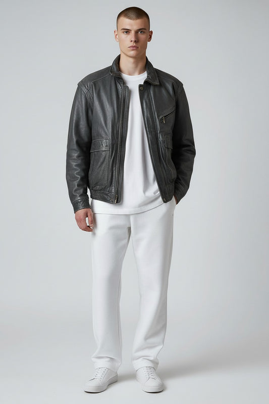 Giacca in pelle vintage canadese