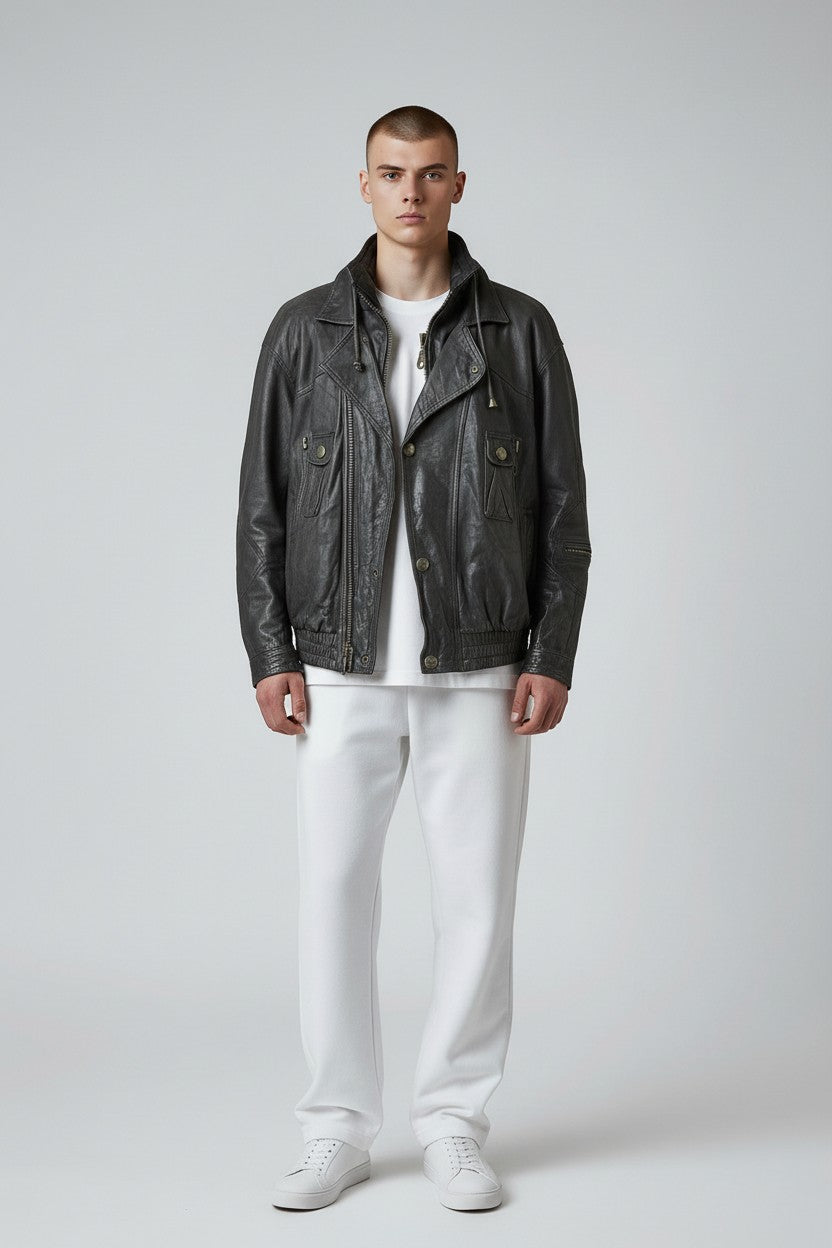 Giacca in pelle vintage Capra